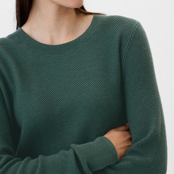 GAP Moore's Green Textured Crewneck Sweater/NWT/S - Picture 4 of 14